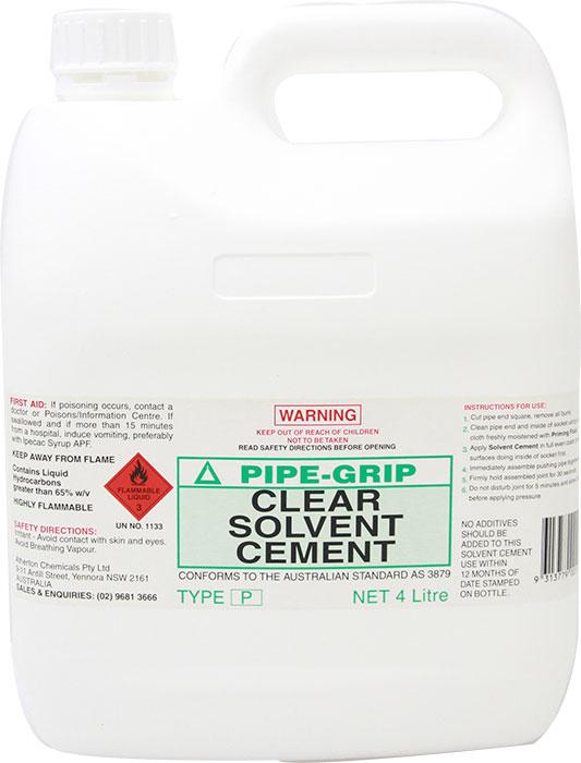 4L Type P Clear Solvent Cement - Specialised Pipe & Water Solutions